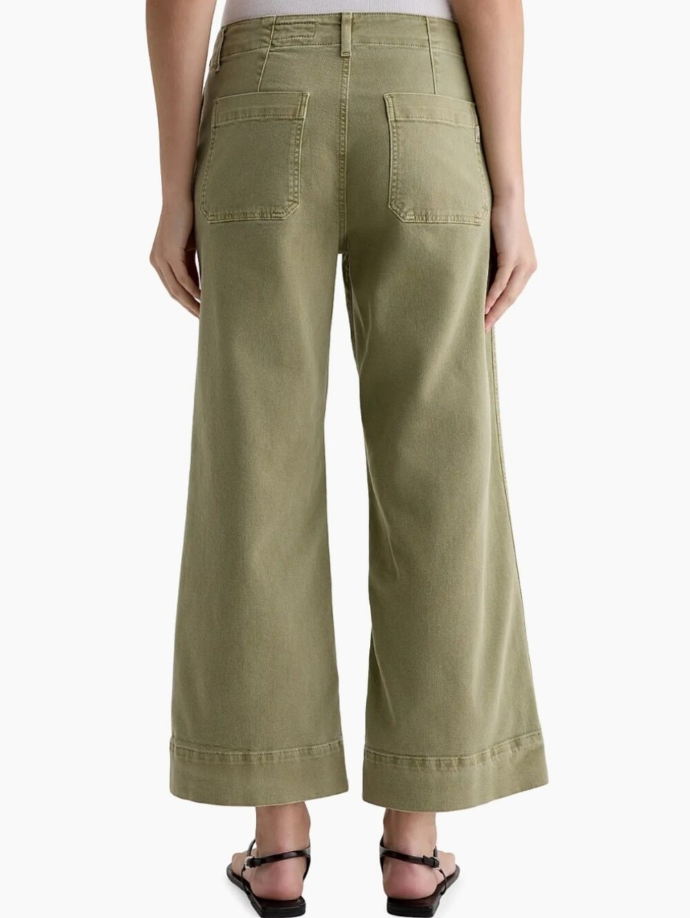 AG Adriano Goldschmied Natasha Mid-Rise Crop Jeans in Sulfur Basil Green Size 27 - Picture 5 of 8